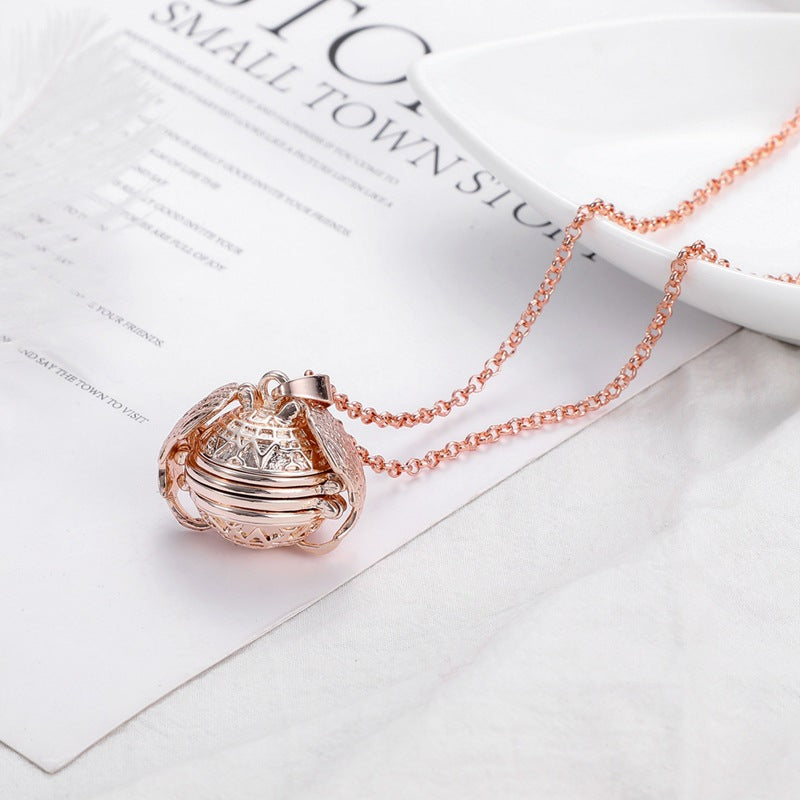 Custom Photo Wings Necklace Pendant Personalized Locket Frame Antique Gift-larkway tradelink