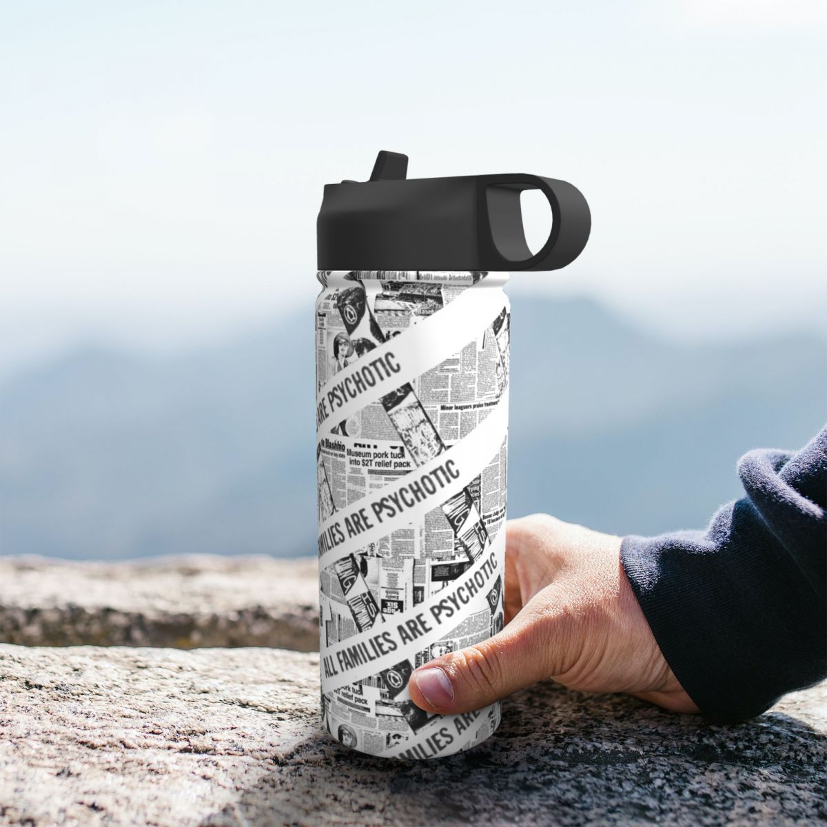 Custom 18oz Sports Insulated Water Bottle with Straw Lid Personalized Picture Kettle-larkway tradelink