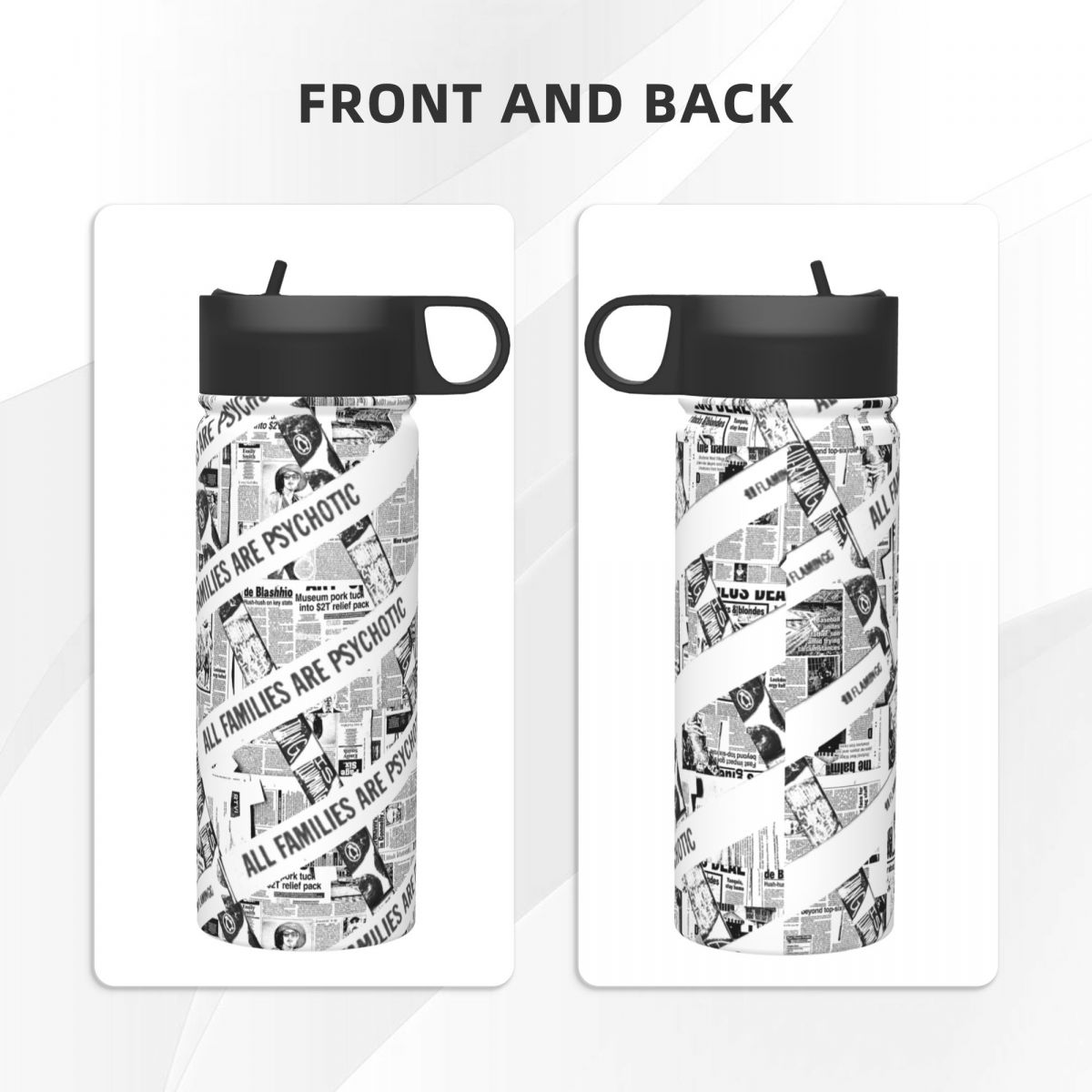 Custom 18oz Sports Insulated Water Bottle with Straw Lid Personalized Picture Kettle-larkway tradelink