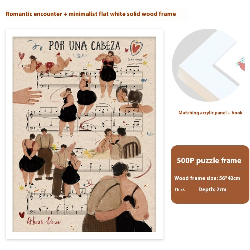 NFC Music Jigsaw Puzzle 500 Pieces Framed Scan to Play Songs Decompression Gift-larkway tradelink