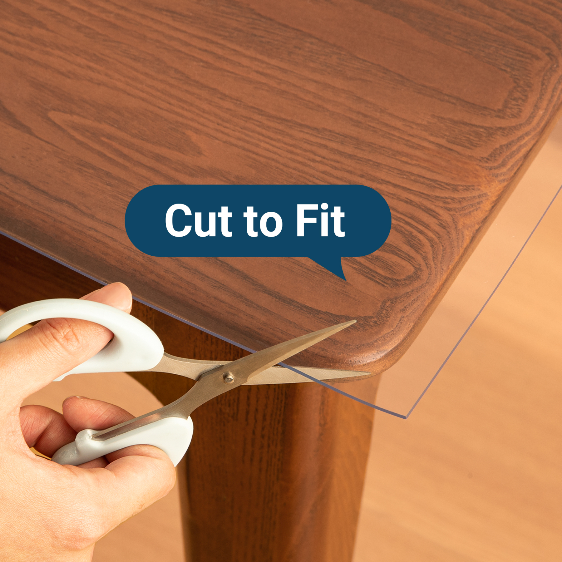 NAP2WELL Clear Table Cover Protector Rectangle, 1.5mm Transparent Plastic Table Protector Waterproof, Anti-scratch Clear Desk Mat for Office Desktop Dresser Night Stand Dining Table