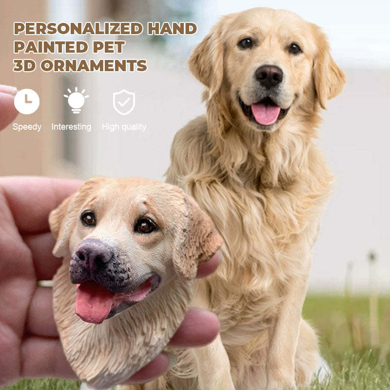 Personalisierte handbemalte Haustier-3D-Ornamente