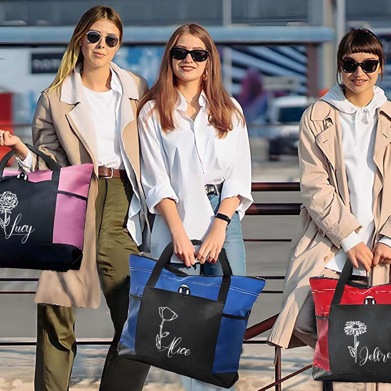 Personalisierte Tragetasche mit Geburtsblumen