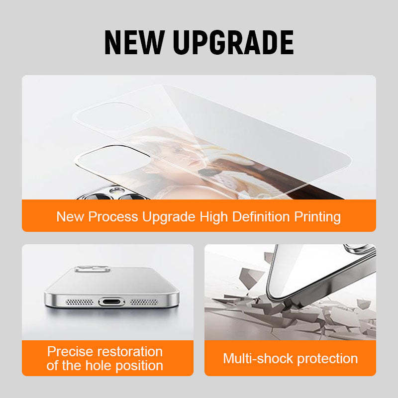 Custom Metal Painted Glass Phone Case