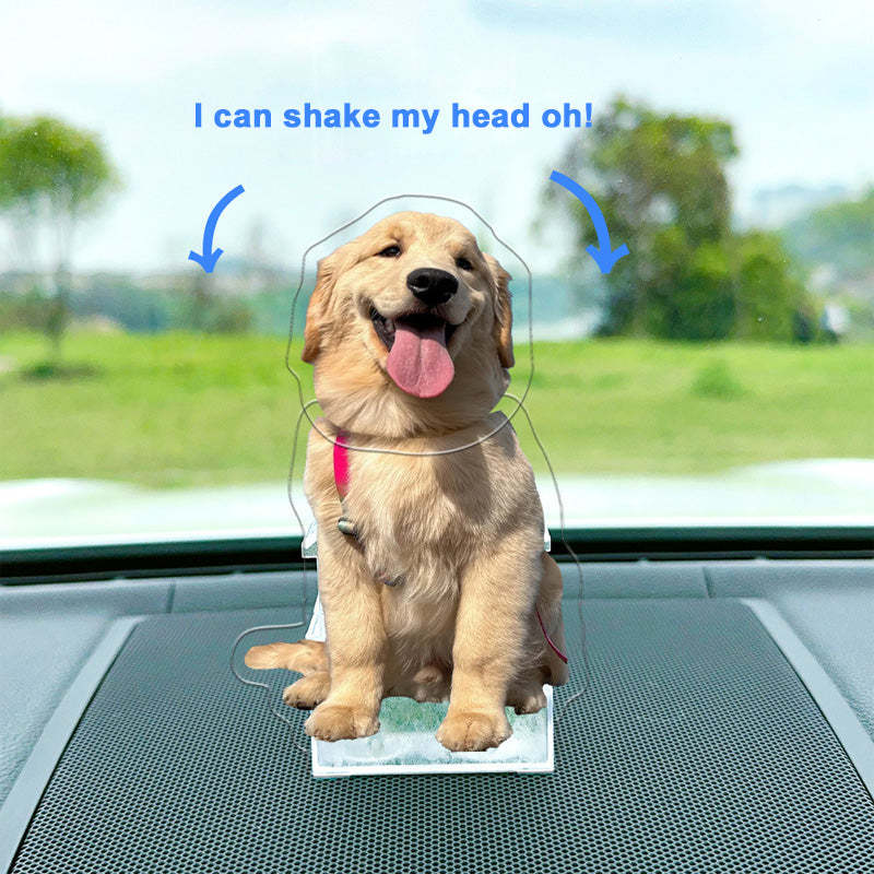 Personalized Bobblehead Acrylic Stand Custom Pet Photo Car Decoration Attractive Gift for Pet Lover