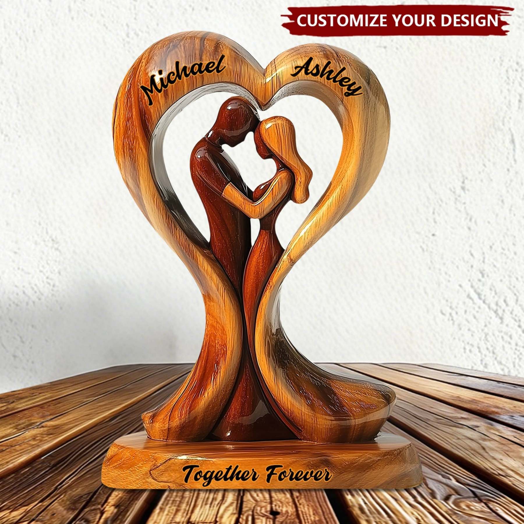 Du und ich, wir schaffen das – personalisierte Acryltafel für Paare