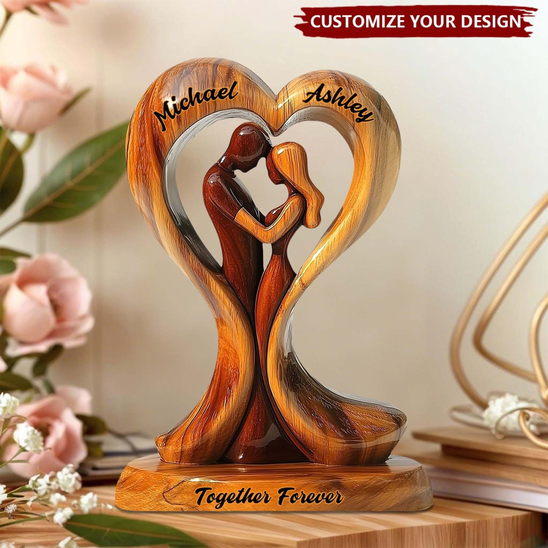 Du und ich, wir schaffen das – personalisierte Acryltafel für Paare