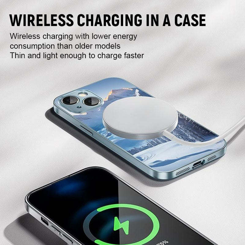 Custom Metal Painted Glass Phone Case