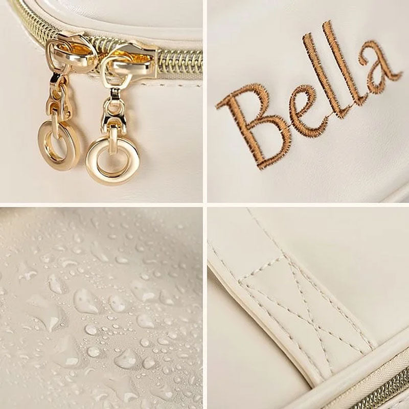 Personalisierte bestickte Reise-Make-up-Tasche