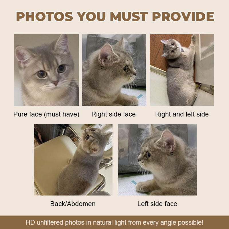 Personalisierte handbemalte Haustier-3D-Ornamente