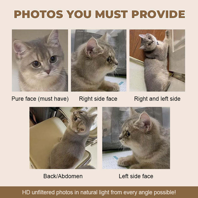 Personalisierte handbemalte Haustier-3D-Ornamente