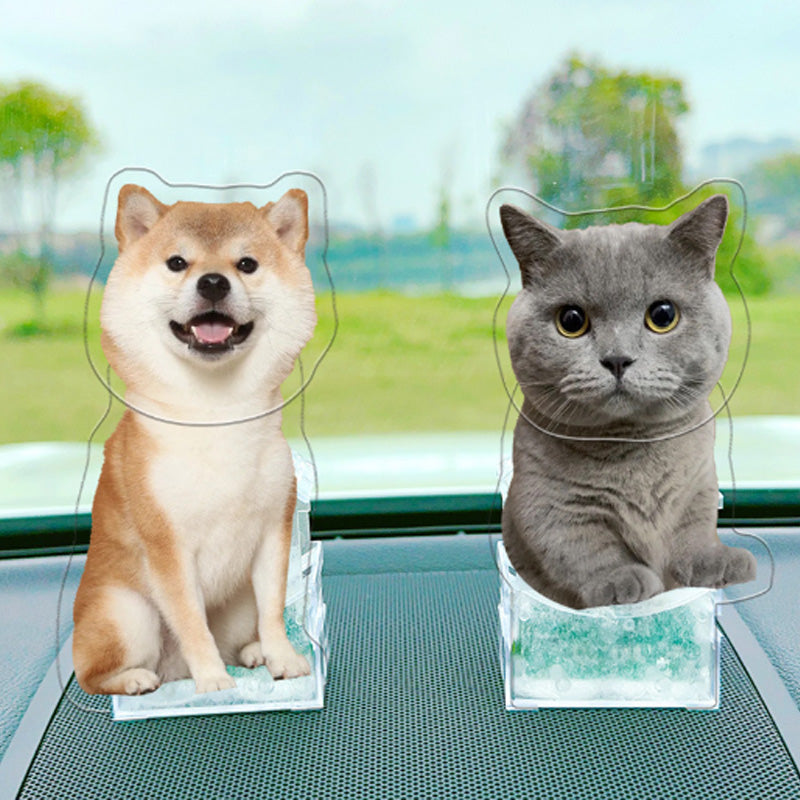 Personalized Bobblehead Acrylic Stand Custom Pet Photo Car Decoration Attractive Gift for Pet Lover