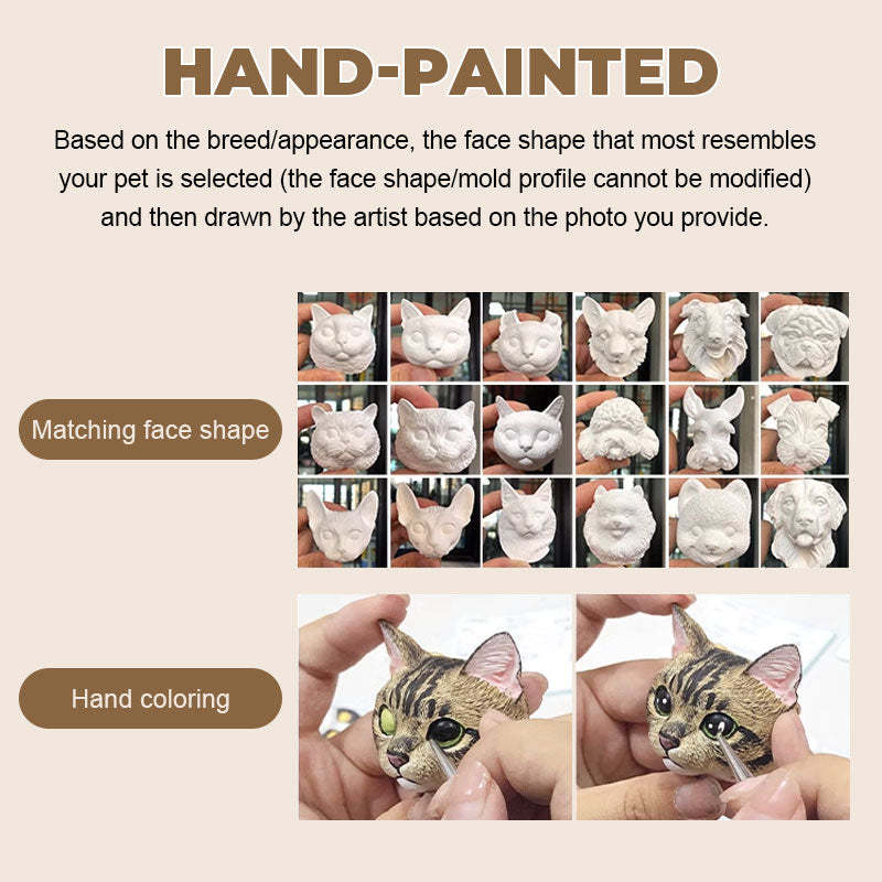 Personalisierte handbemalte Haustier-3D-Ornamente