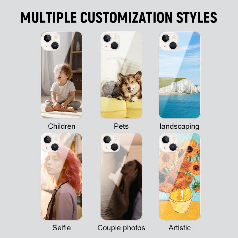 Custom Metal Painted Glass Phone Case