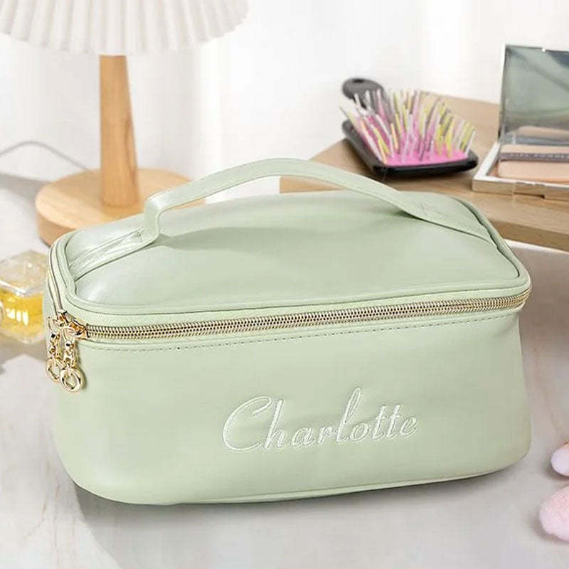 Personalisierte bestickte Reise-Make-up-Tasche