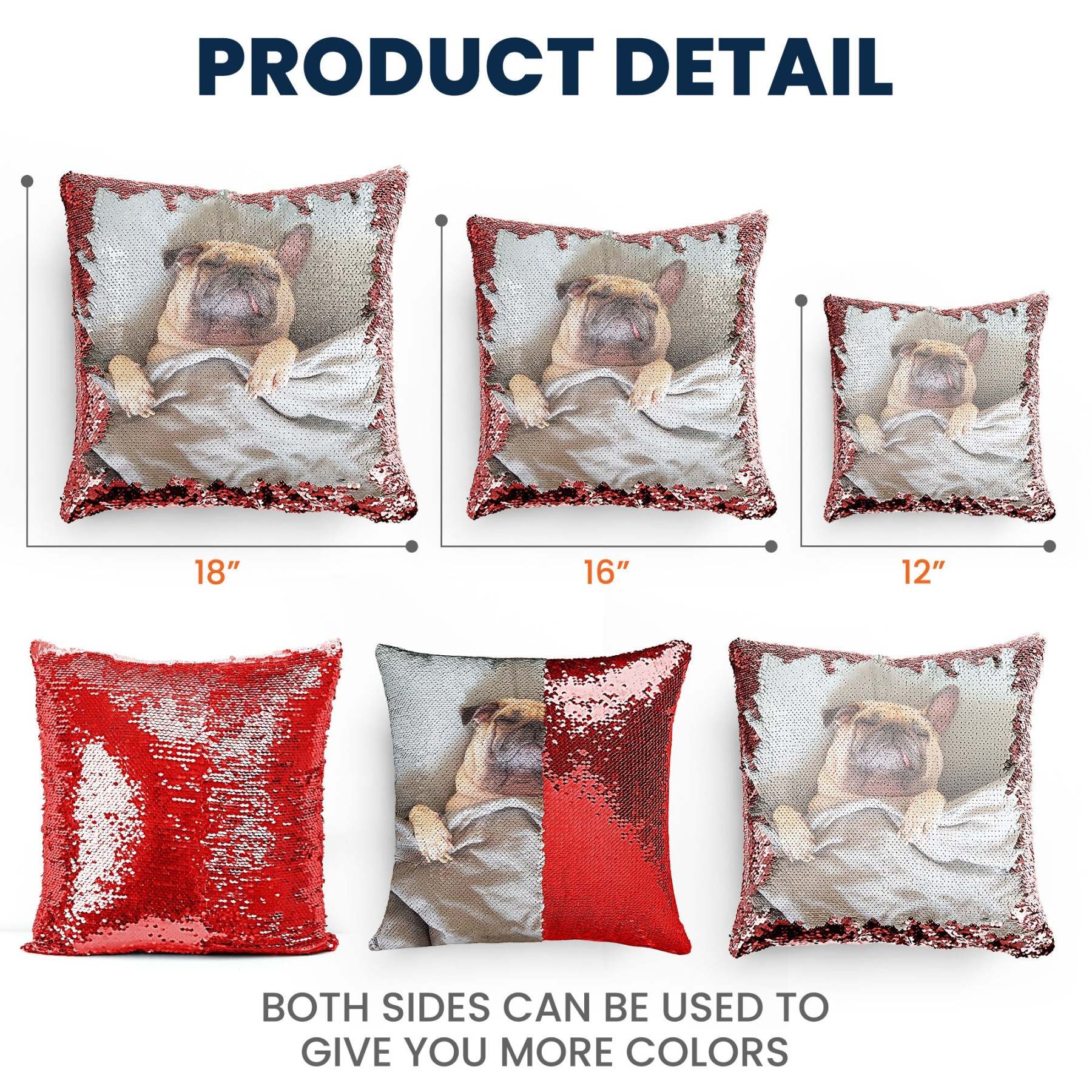 Benutzerdefinierte Pailletten Foto Kissen - Lustige Katzen und Hunde benutzerdefinierte Fotos