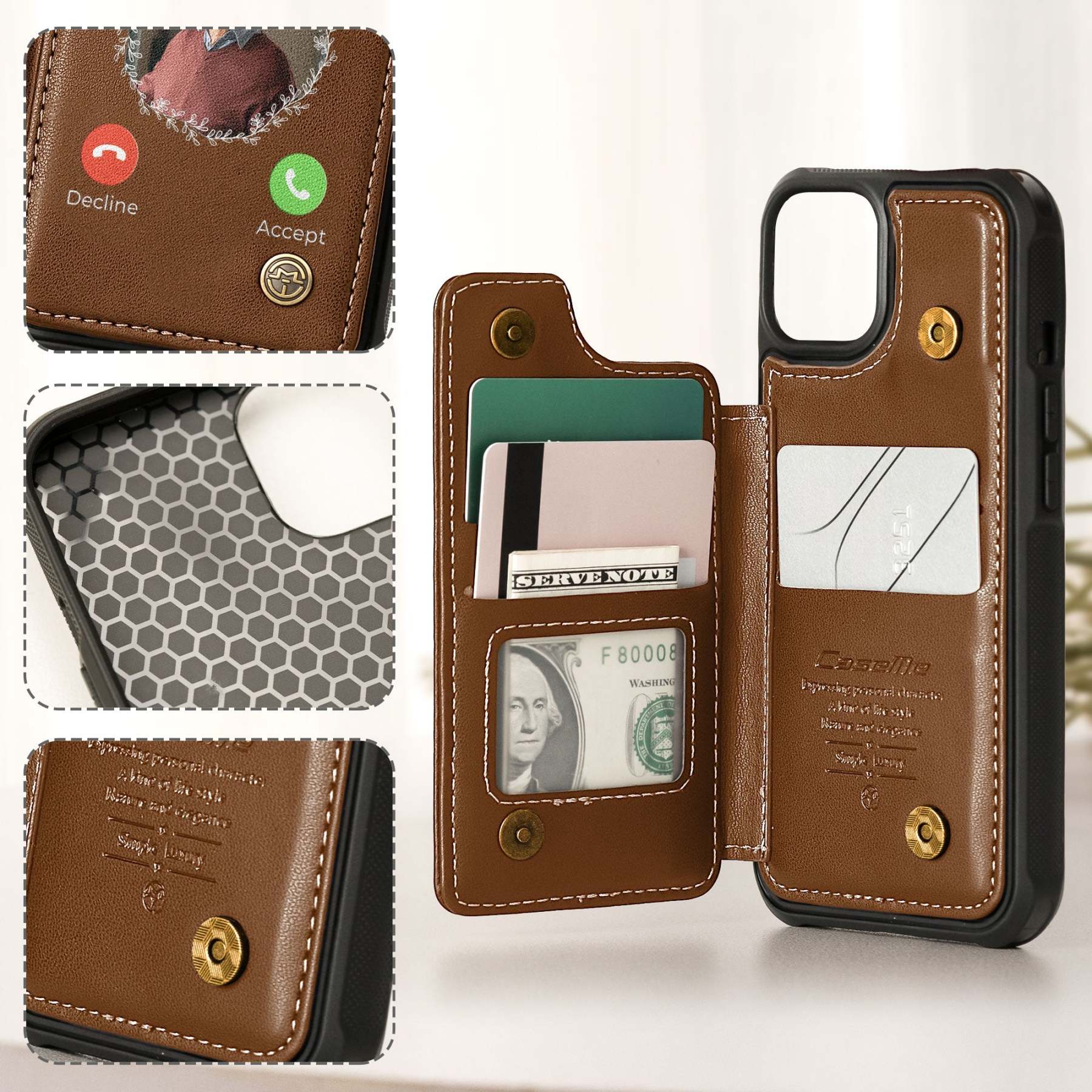 Personalisierte Foto Leder Flip Brieftasche Telefon Fall