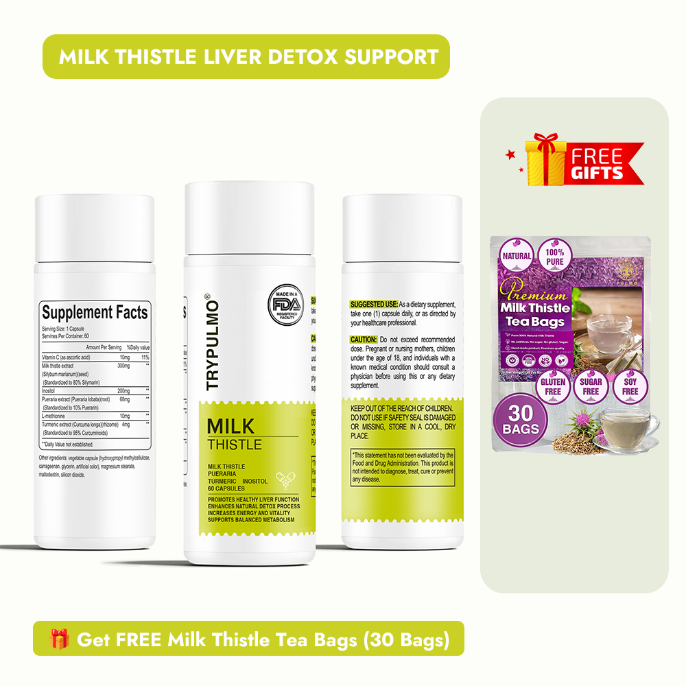PULMO™ Milk Thistle Liver Support | Purification & Detoxification + Free Gift🎁