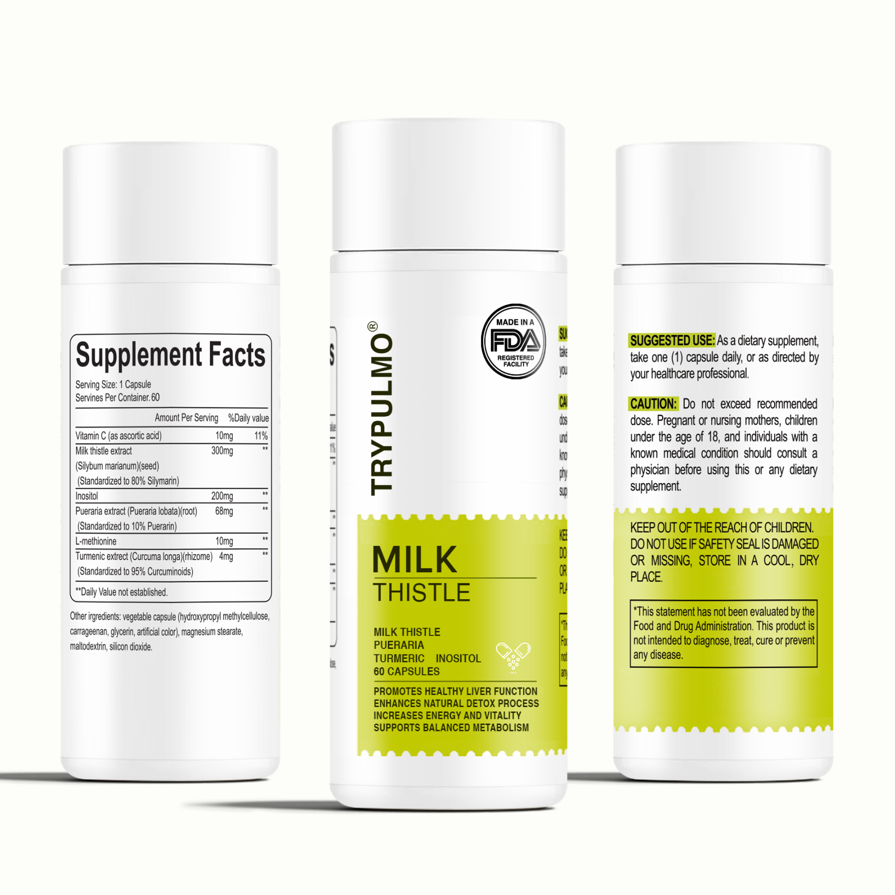 TRYPULMO™ Milk Thistle Liver Support | Purification & Detoxification