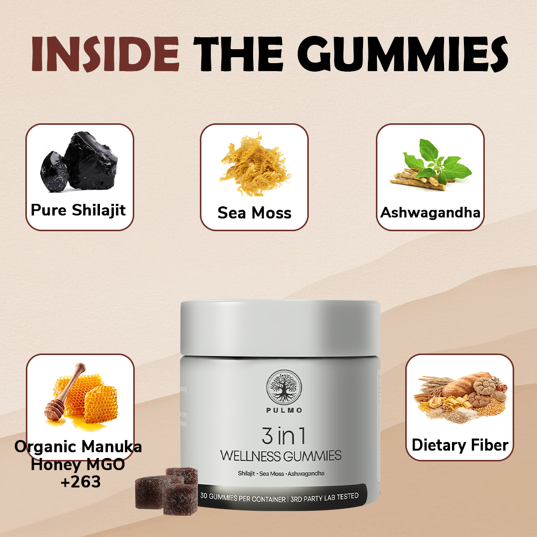 Pulmo 3 In 1 Wellness Gummies