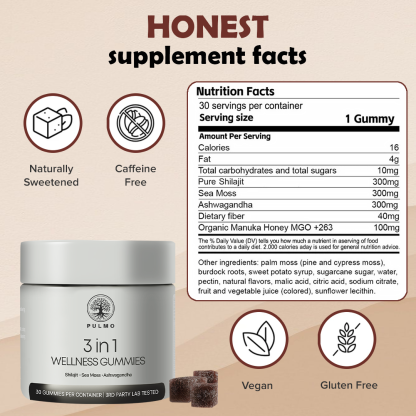 Pulmo 3 In 1 Wellness Gummies