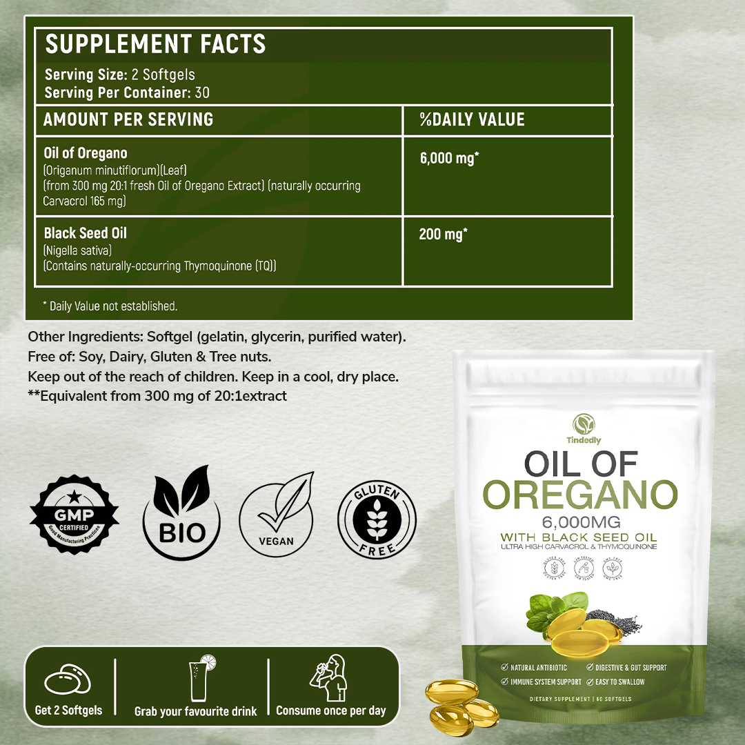 Oil Of Oregano With Black Seed Oil