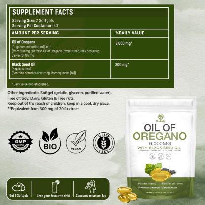 Oil Of Oregano With Black Seed Oil