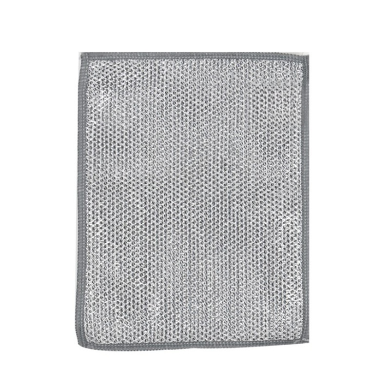 Double-sided silver silk bamboo charcoal cleaning cloth