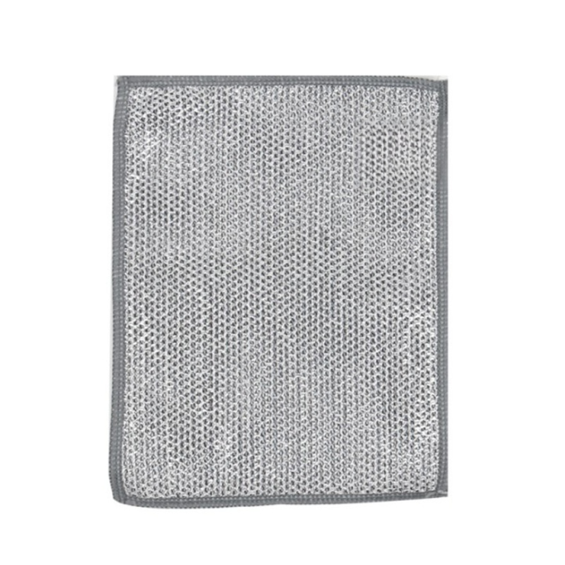 Double-sided silver silk bamboo charcoal cleaning cloth