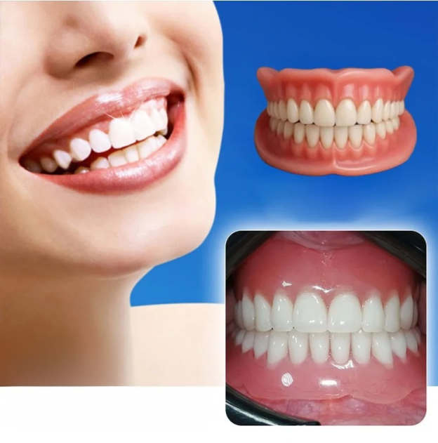 【FDA & BDA Dual-Certified Realistic Denture Set】Wear for Life, No Replacement Needed!