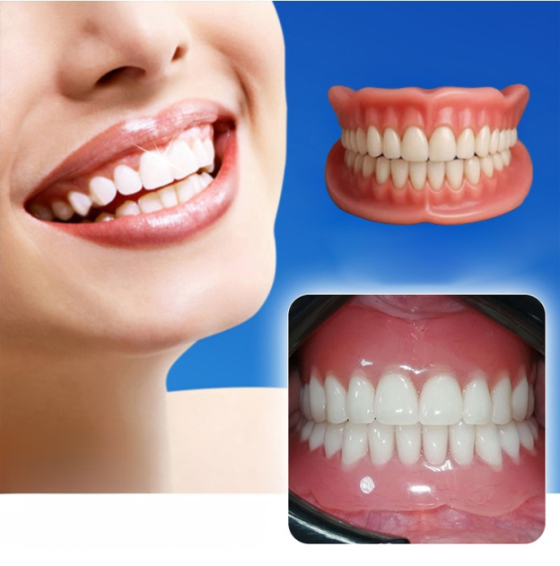 【FDA & BDA Dual-Certified Realistic Denture Set】Wear for Life, No Replacement Needed!