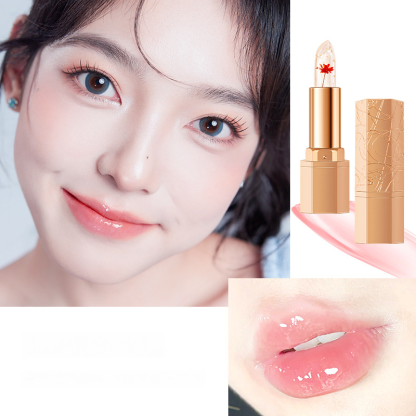 💄Crystal Gold Foil Temperature-Sensitive Color-Changing Lipstick! A unique shade for every person, 98% moisturizing and non-drying, creating a natural lip look.