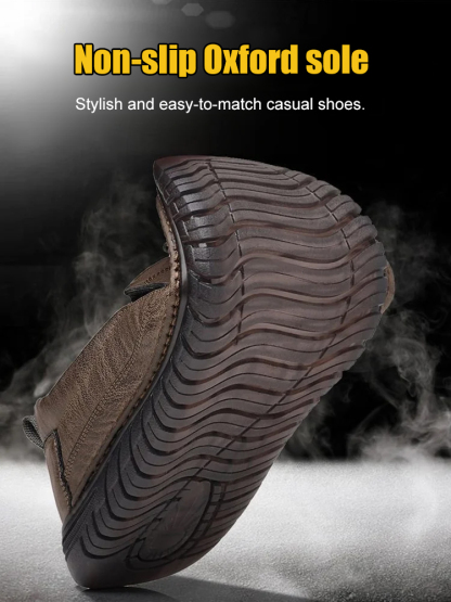 Slip-on casual leather shoes