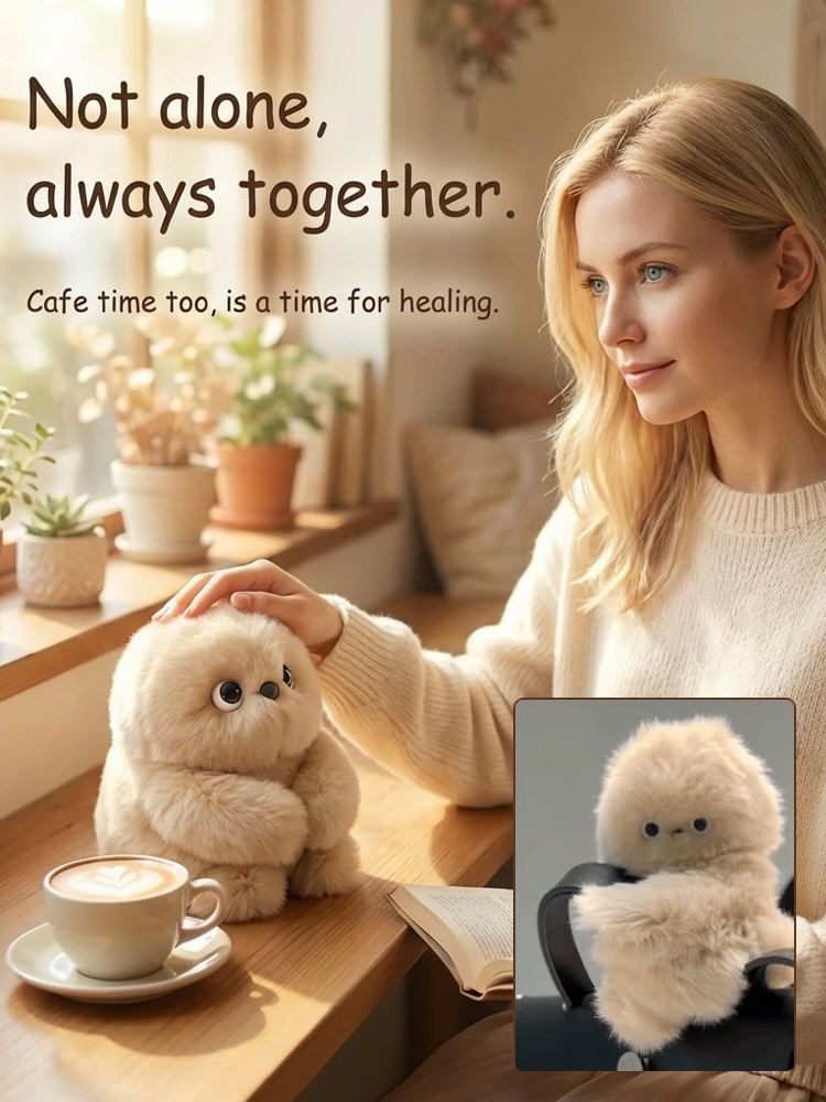 🧸Super Cute Hugging Monster Keychain, 360° Fluffy Touch, a Tight Hug That Won't Let Go! 🌈