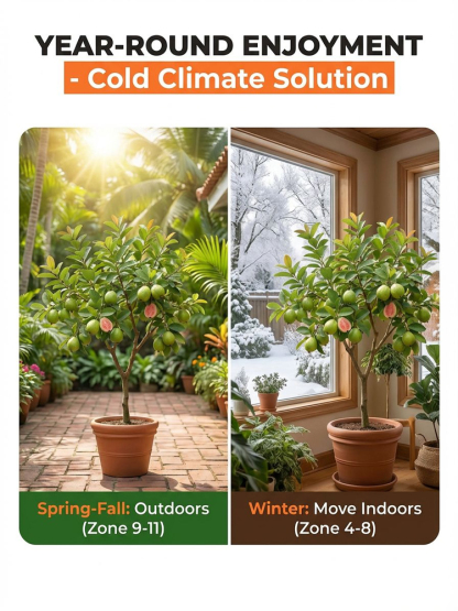 【🍈Buy One Get One Free!】Organic Red Guava Saplings🌿Plantable year-round, no geographical restrictions, high survival rate with original soil