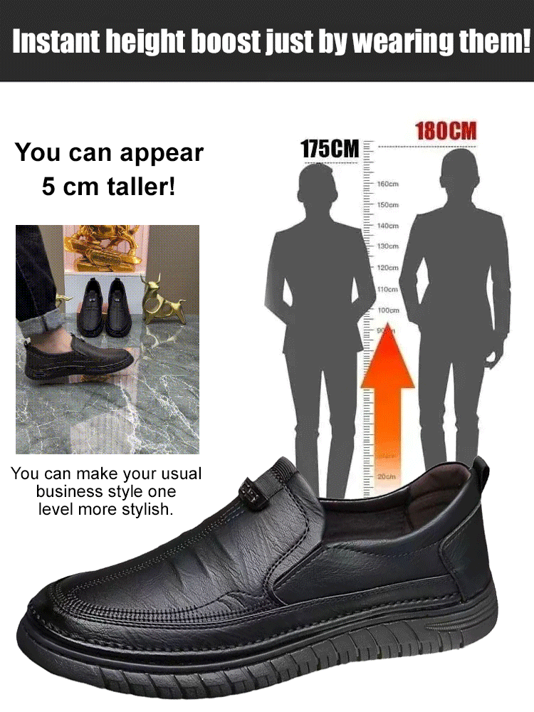 Slip-on casual leather shoes