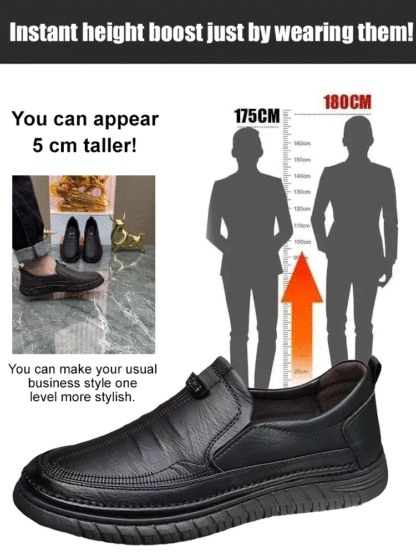 Slip-on casual leather shoes