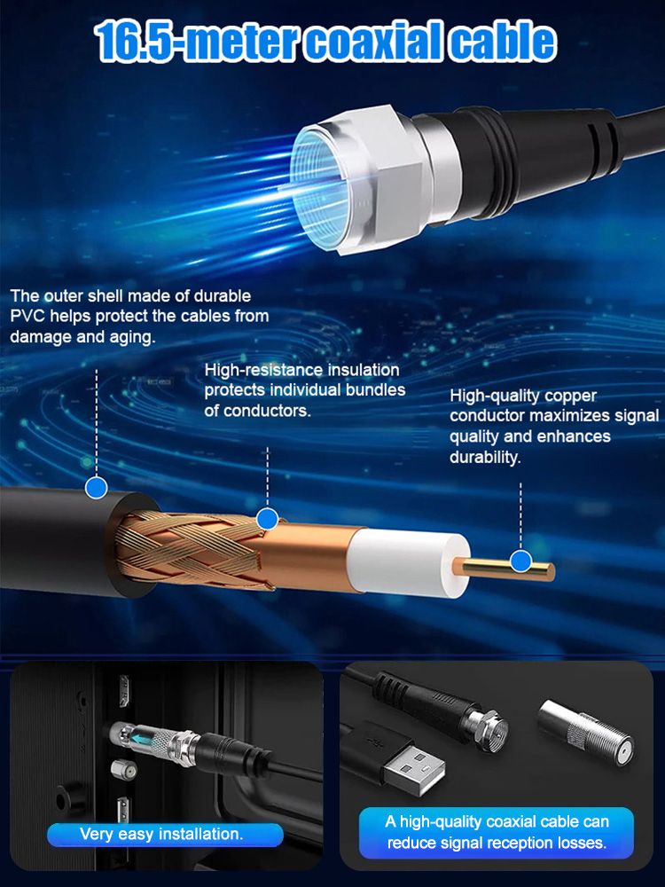 📺️4K-HD-TV-Antenne📡 Keine Zusatzgebühren + Einfach anschließen und loslegen⚡️