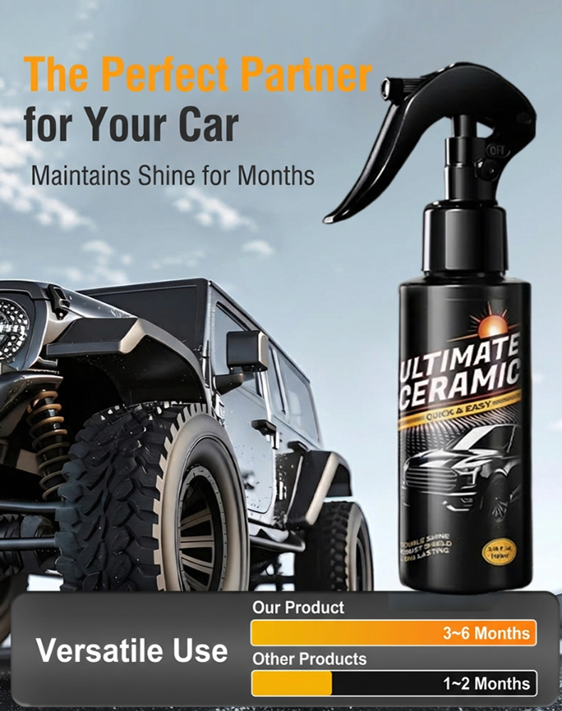 【🚗Buy One Get One Free】German Ultimate Ceramic Coating Spray🛡️ Give Your Old Car a Dazzling Gloss in 3 Minutes