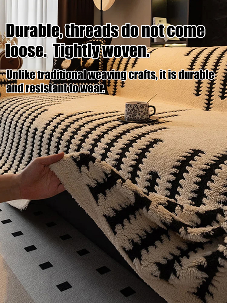 🛋️Class A Baby-Grade Cotton Fleece Sofa Covers｜50% Off! Waterproof, Warm, Multi-Functional✨