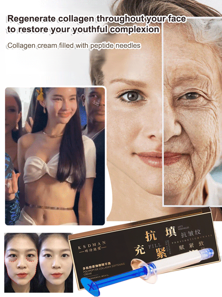 【💫Buy One Get Two】Peptide Collagen Essence🤩 Reduces forehead wrinkles in 7 days, diminishes fine lines around the eyes in 14 days🌿