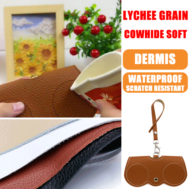 Glasses storage protective leather case