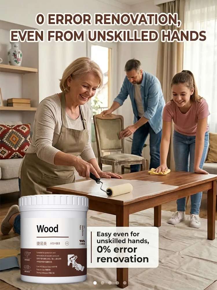 🎨Water-based wood paint for furniture renovation✨ Repairs paint chips and scratches, environmentally friendly and easy to apply