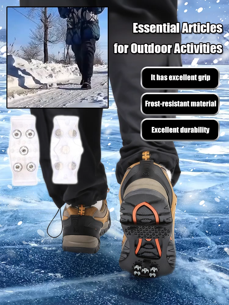 ✨Transparent Invisible Crampons, ❄️No slipping on ice, an essential for all your outdoor adventures!