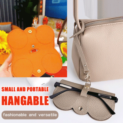 Glasses storage protective leather case