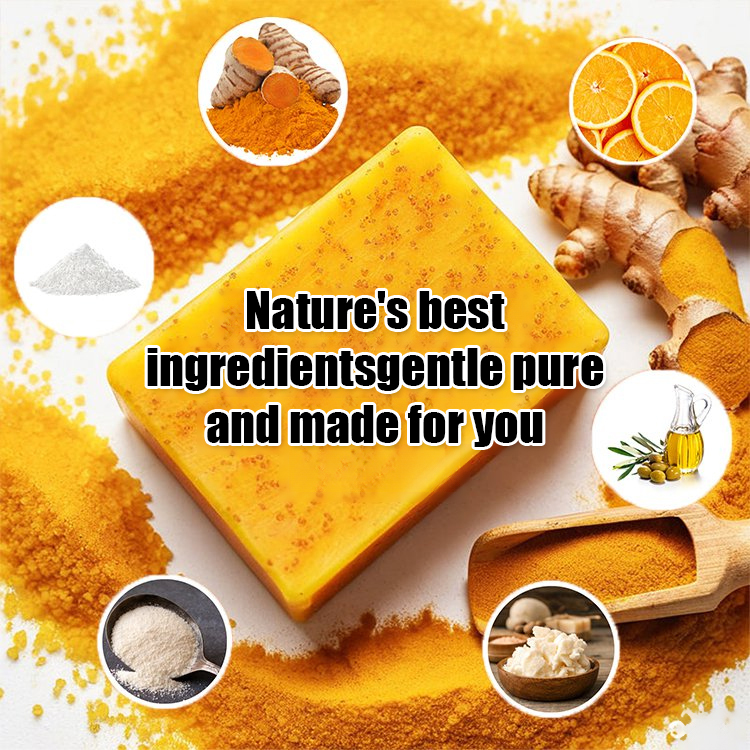 🧼 Say goodbye to dull and dry skin! Turmeric and Kojic Acid Soap 🌿 for both face and body 🌟 Nourishing and brightening in one step!