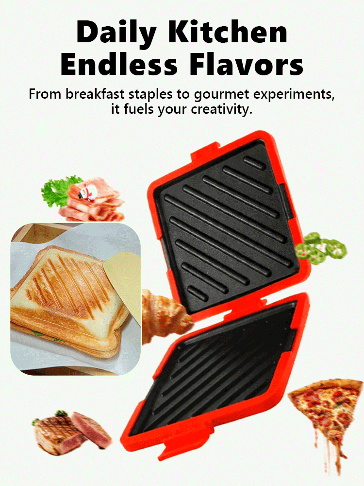 🍞Portable Sandwich Baking Pan🧈 Highly efficient and quick cooking, sandwiches baked in 4 minutes✨
