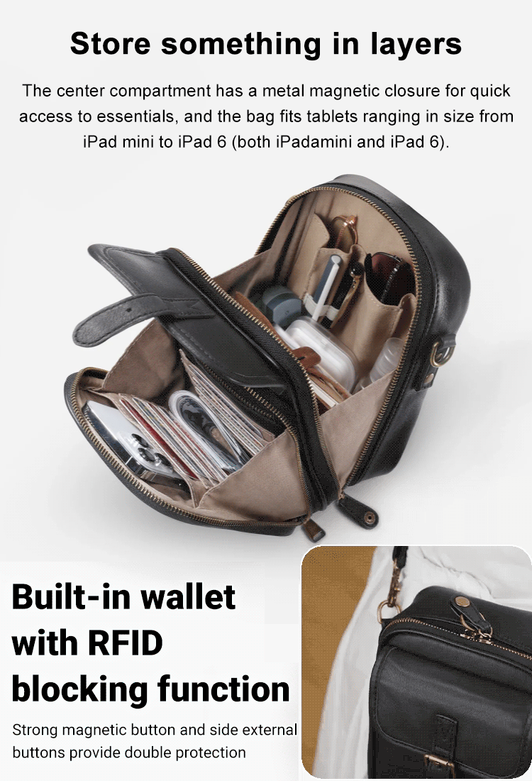 👜Retro Leather Crossbody Bag｜Social Media Hot Item·Style and Practical