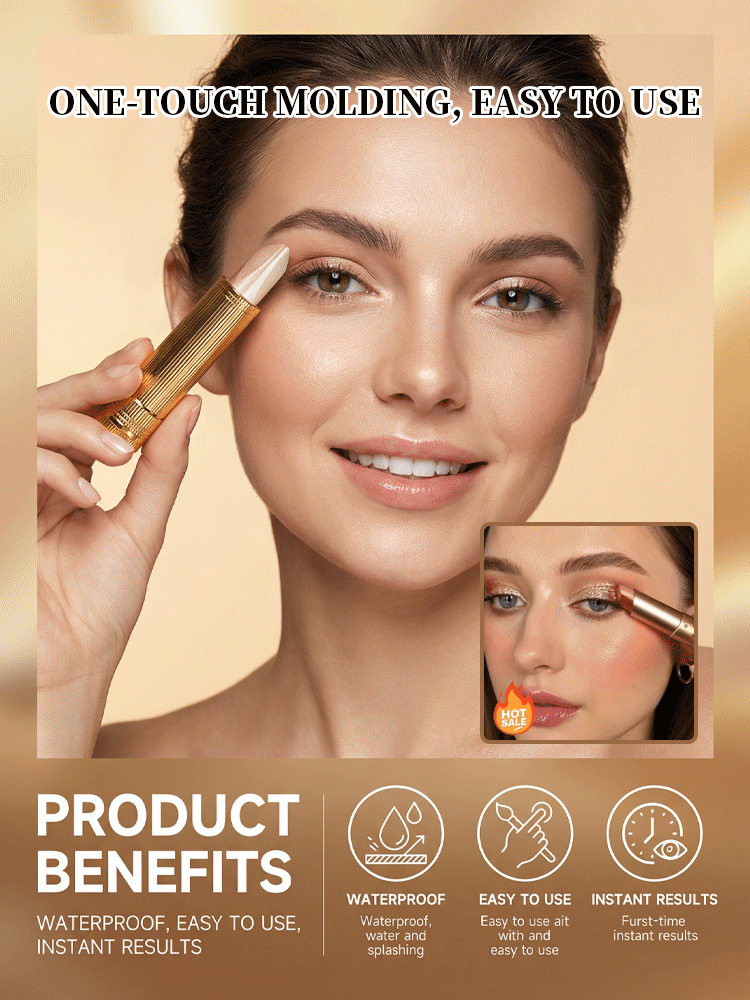 【🌟Buy 1 Get 1 Free!】Dual-color 3-in-1 eyeshadow stick, create eye makeup in 3 seconds, beginner-friendly and foolproof, free shipping to your door