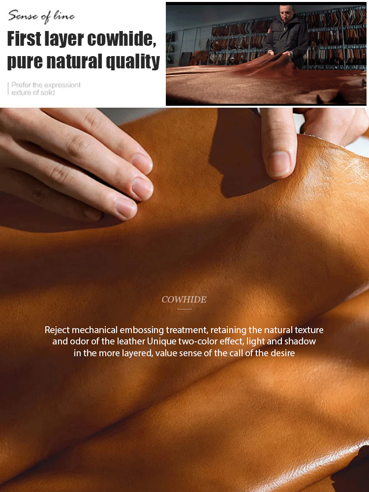 Air-cushioned height-increasing genuine leather casual shoes